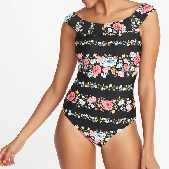 old navy off the shoulder swimsuit